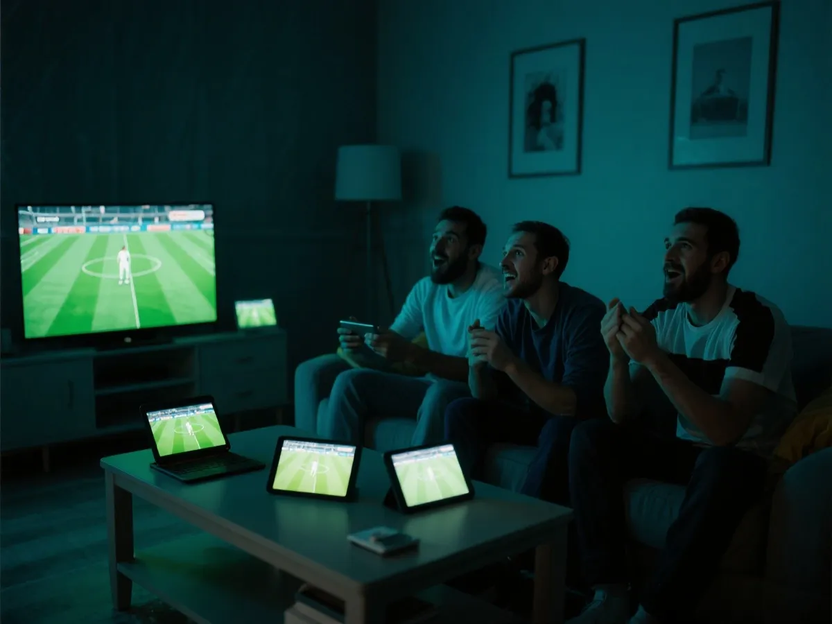 跨裝置觀看世界盃的示意圖